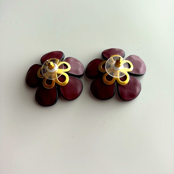 Kate Spade Leather Flower Earrings - Picture 4 of 4